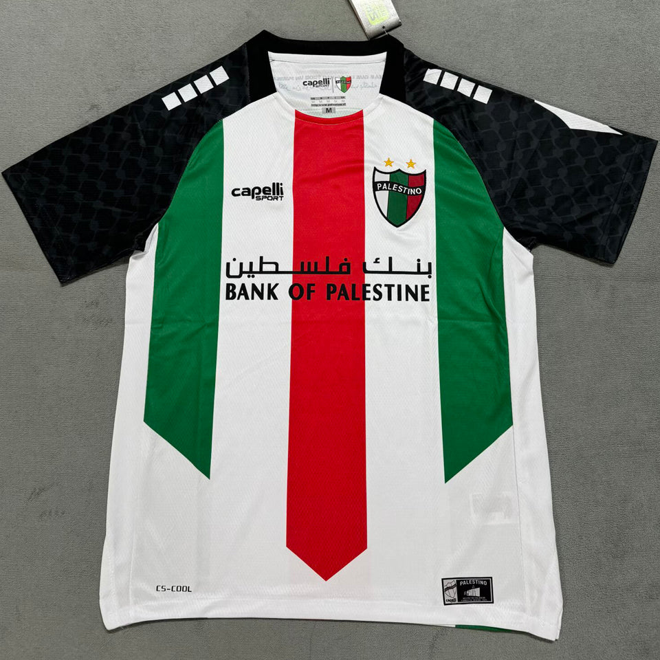 jersey 2025/26 palestino local manga corta versión fan