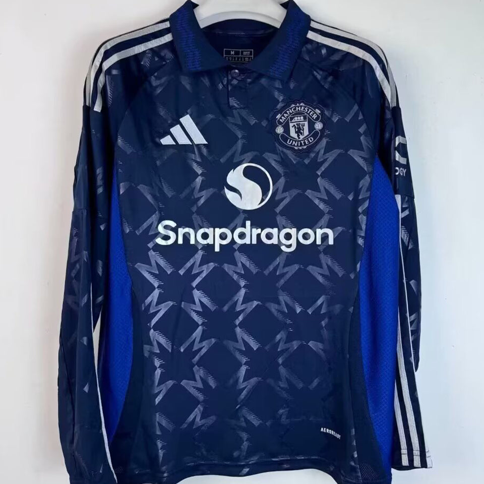 Jersey 2024/25 Manchester United Visitante Manga larga Versión Fan