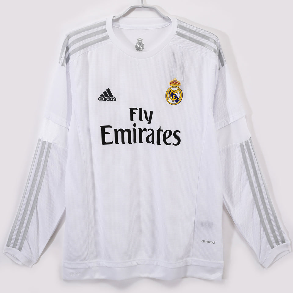 jersey 2015/2016 real madrid local manga larga versión fan retro
