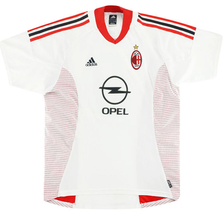 jersey 2002/03 ac milan visitante manga corta versión fan retro