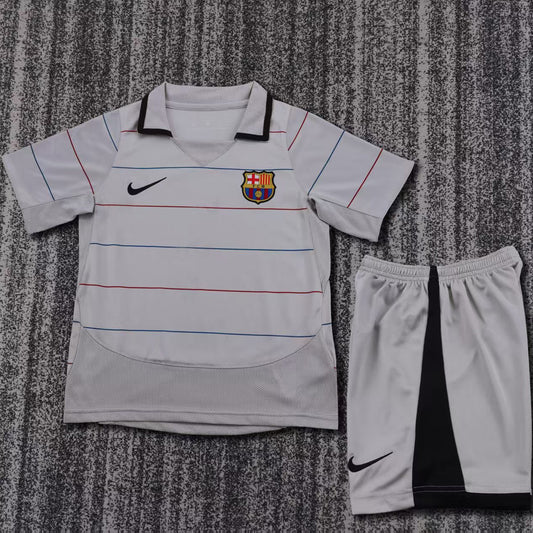 Jersey 2003/2004 Barcelona Visitante Manga corta Niño Retro