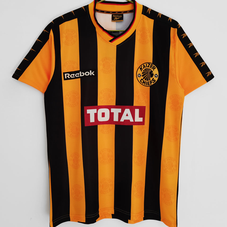 jersey 1998/99 kaizer chiefs local manga corta versión fan retro