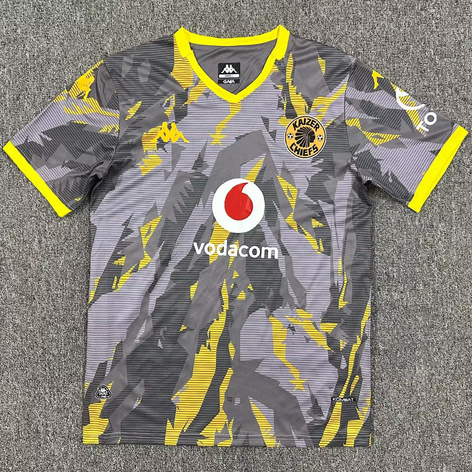 Jersey 2025/26 Kaizer Chiefs Visitante Manga corta Versión Fan
