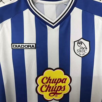 Jersey 2001/2003 Sheffield Wednesday Local Manga corta Versión Fan Retro