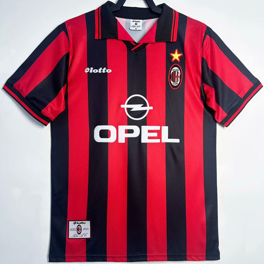 Jersey 1997/98 AC Milan Local Manga corta Versión Fan Retro