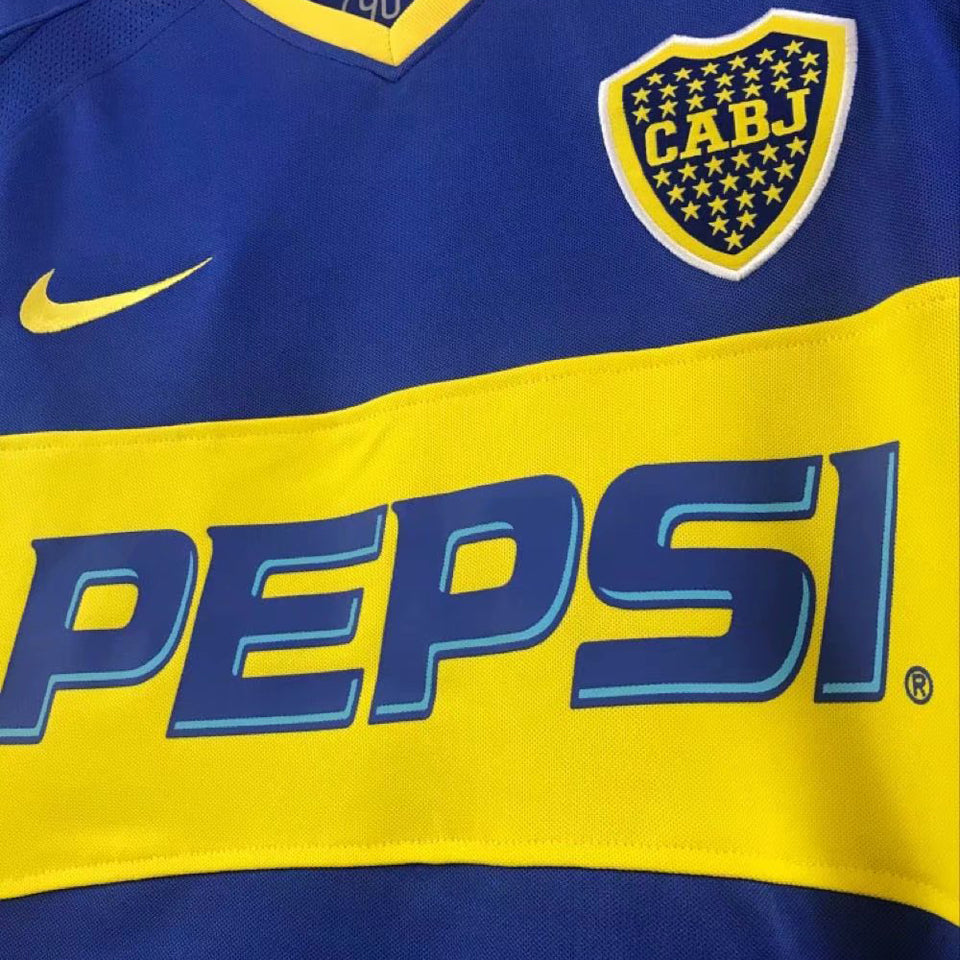 Jersey 2003/2004 Boca Local Manga corta Versión Fan Retro
