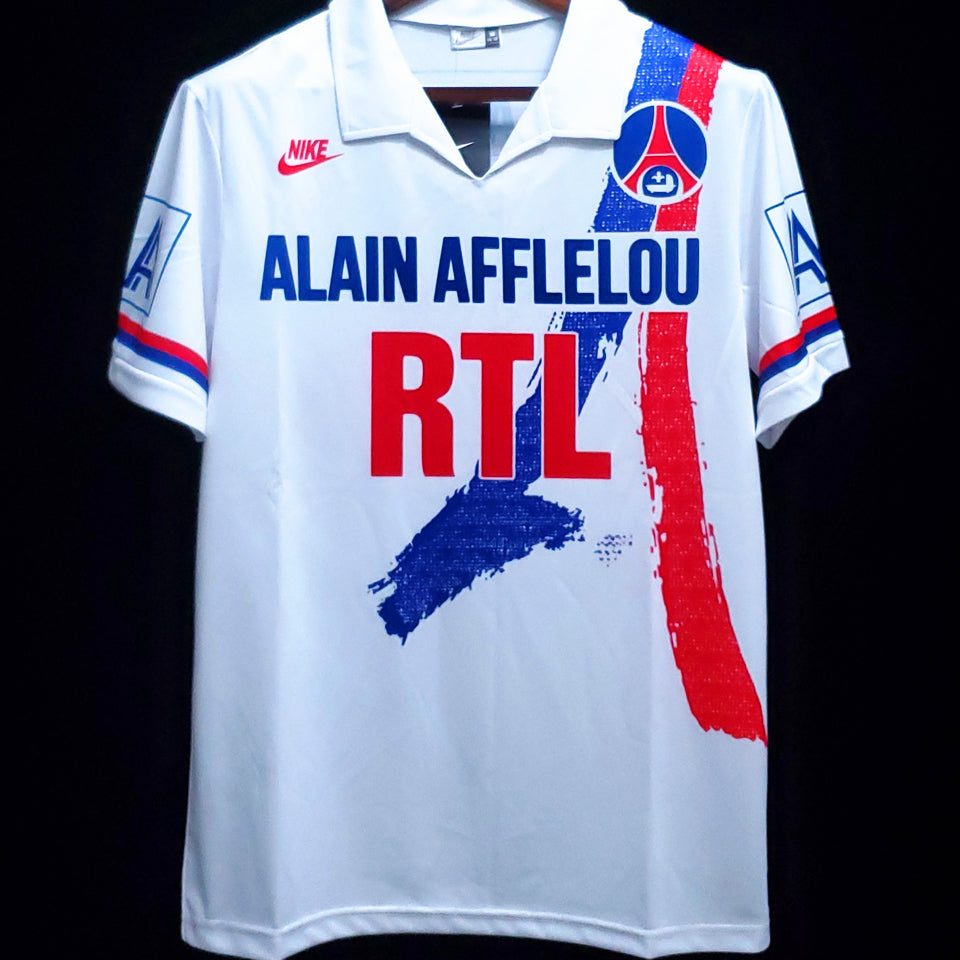 jersey 1990 psg local manga corta versión fan retro