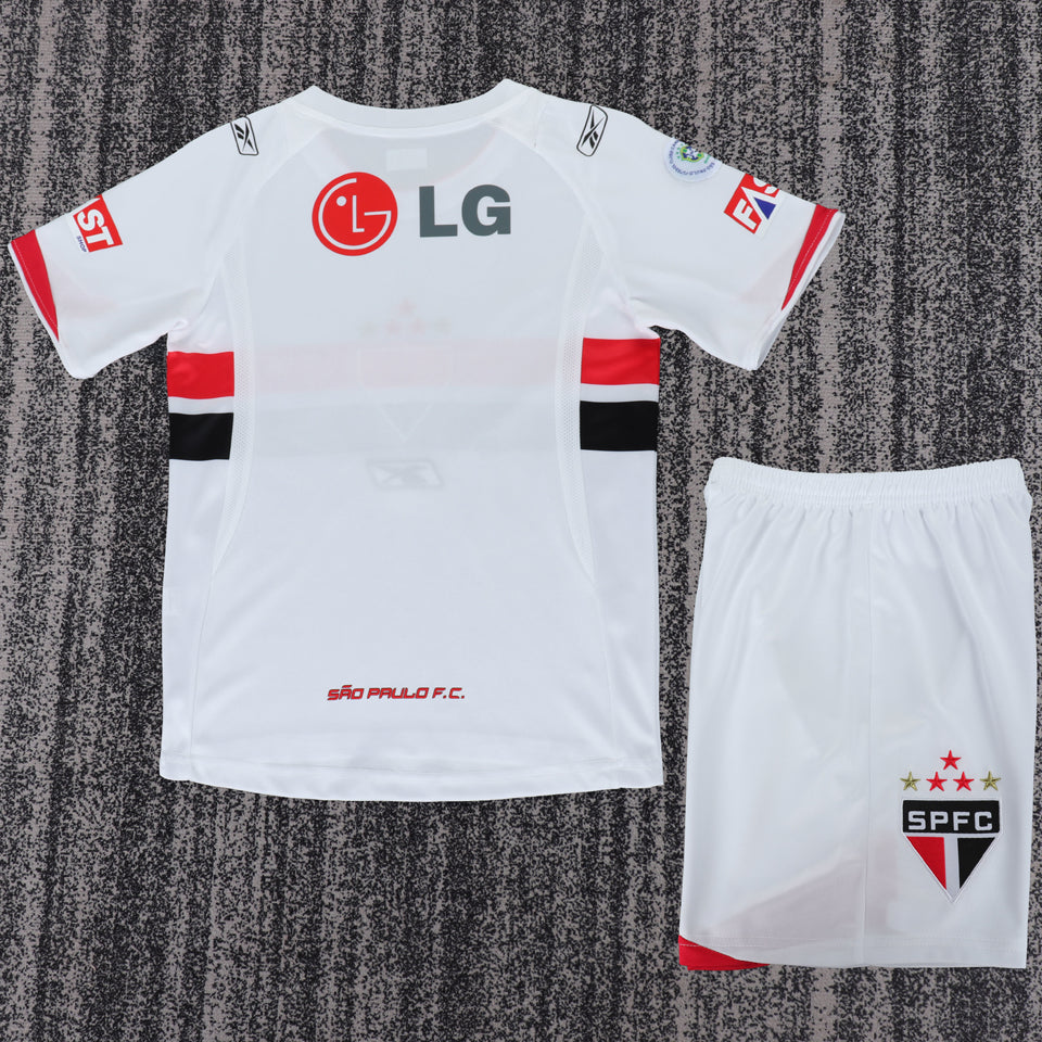 jersey 2007/2008 sao paulo local manga corta niño retro