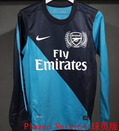 Jersey 2011/12 Arsenal Visitante Manga larga Versión Jugador Retro