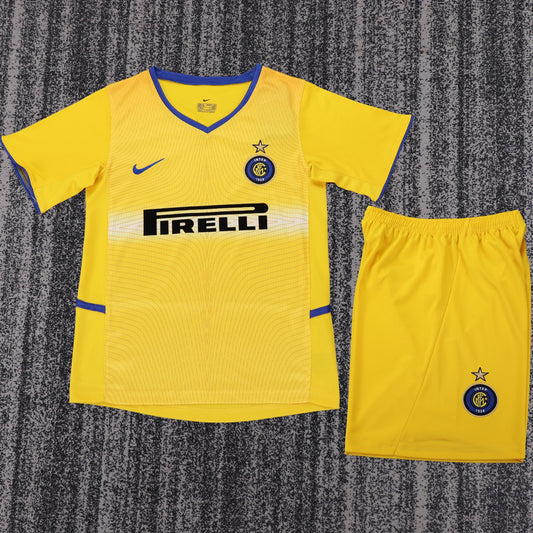 Jersey 2002/2003 Inter Milan Visitante Manga corta Niño Retro