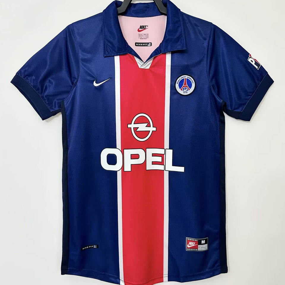 jersey 1998/1999 psg local manga corta versión fan retro