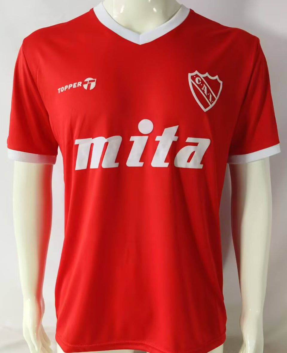 jersey 1985/86 atlético independiente local manga corta versión fan retro