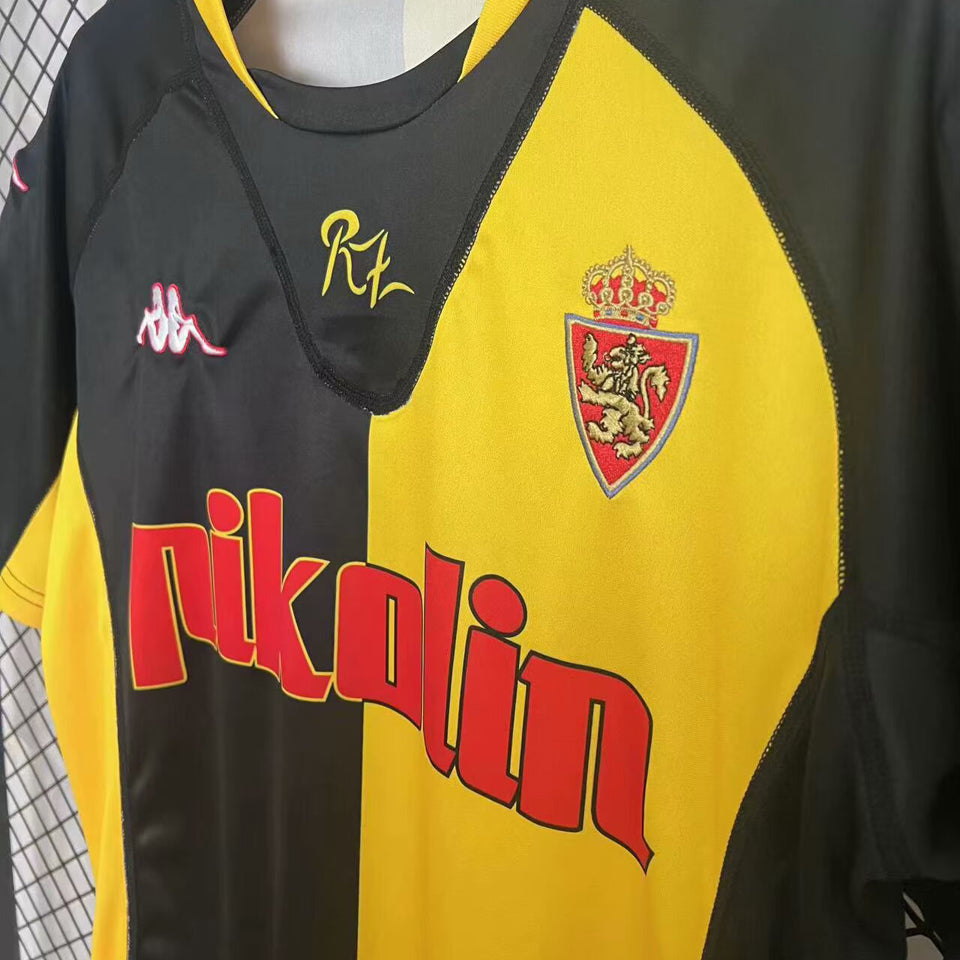 jersey 2001/02 zaragoza visitante manga corta versión fan retro