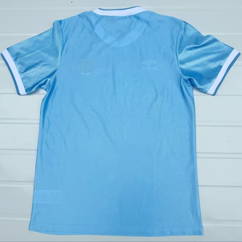Jersey 1986/1987 Manchester City Local Manga corta Versión Fan Retro