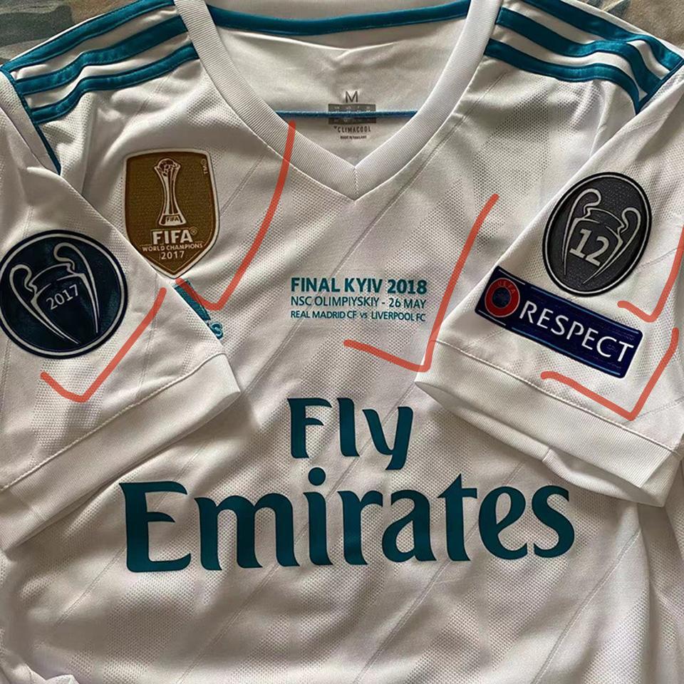 2017/18 real madrid parches/letras