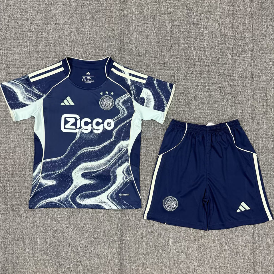 jersey 2025/26 ajax visitante manga corta niño