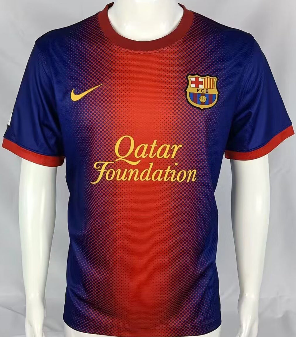jersey 2012/13 barcelona local manga corta versión fan retro