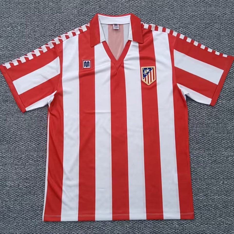 jersey 1982/1983 atletico de madrid local manga corta versión fan retro