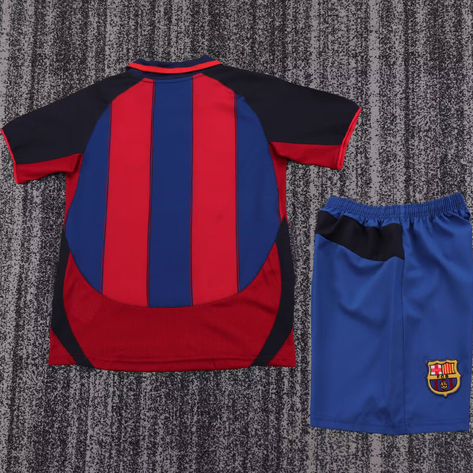 jersey 2003/2004 barcelona local manga corta niño retro