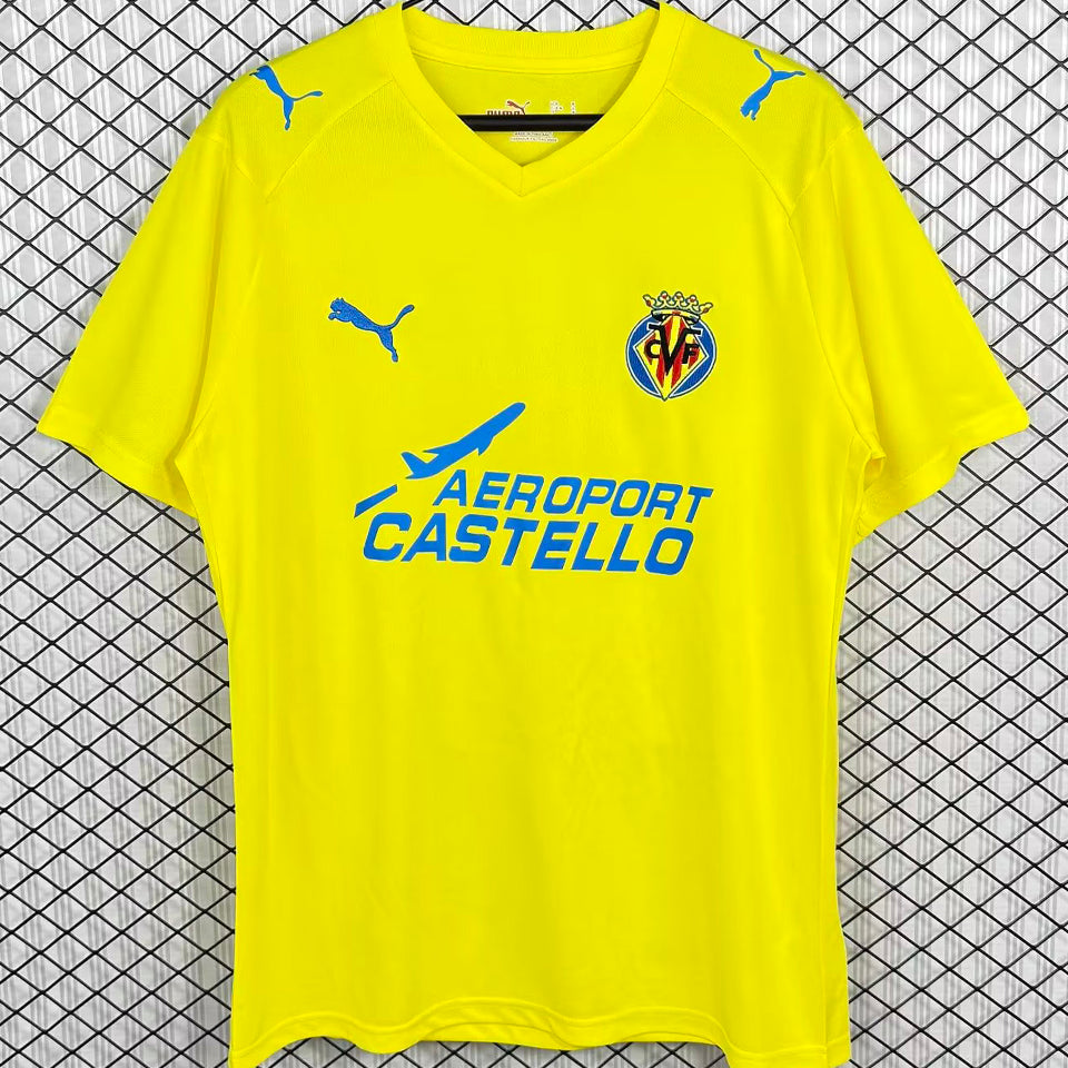 jersey 2008/2009 villarreal fc local manga corta versión fan retro