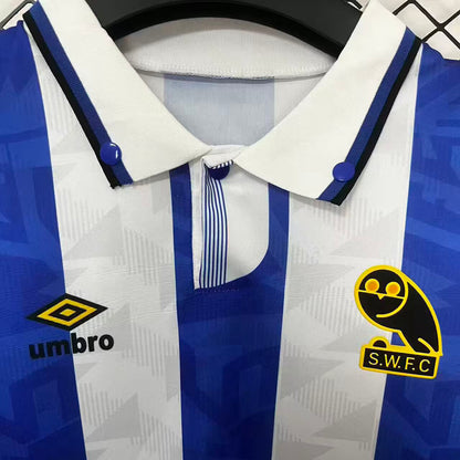 Jersey 1991 Sheffield Wednesday Local Manga corta Versión Fan Retro