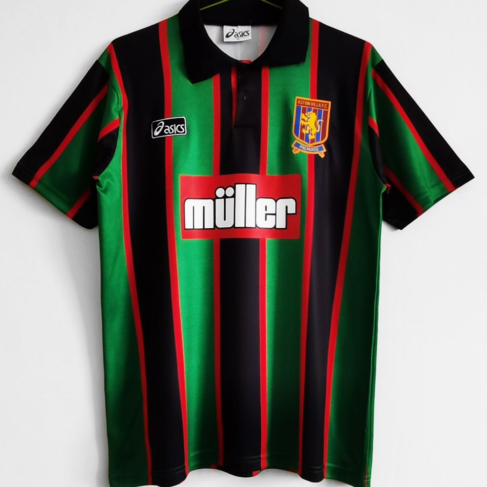 jersey 1993/95 aston villa visitante manga corta versión fan retro