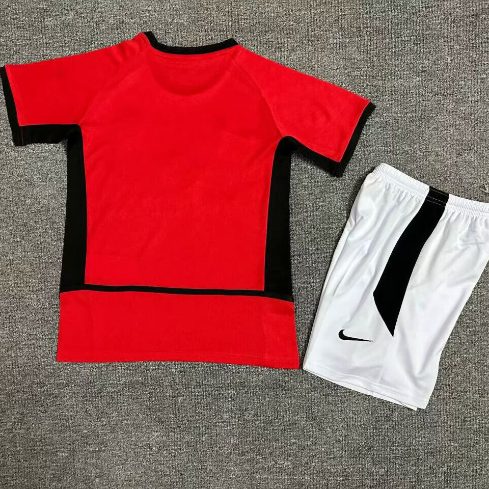 jersey 2002/04 manchester united local manga corta niño retro