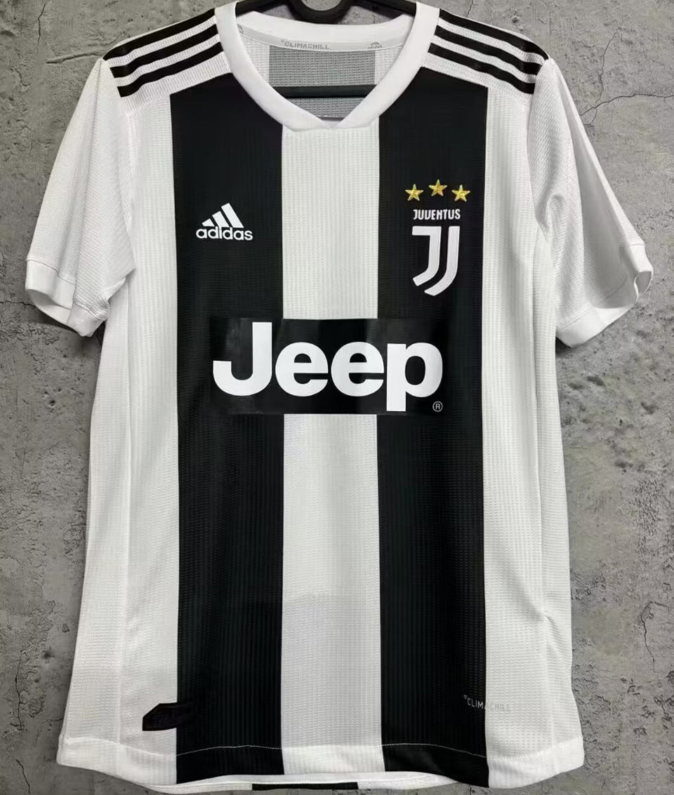 jersey 2018/19 juventus local manga corta versión jugador retro