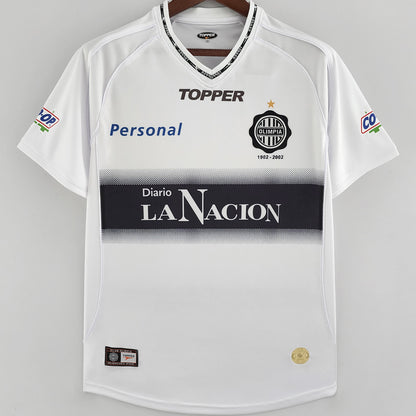 Jersey 2002 Club Olimpia Local Manga corta Versión Fan Retro