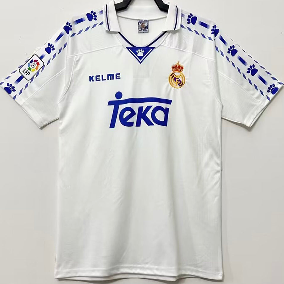 jersey 1996/97 real madrid local manga corta versión fan retro