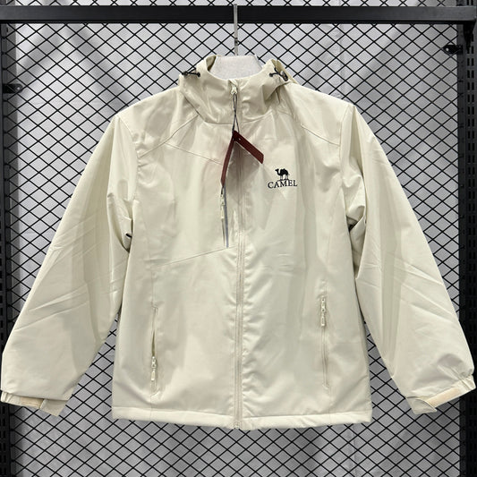 Rompeviento 2025 Camel Velvet Thickened warm Beige Outdoor