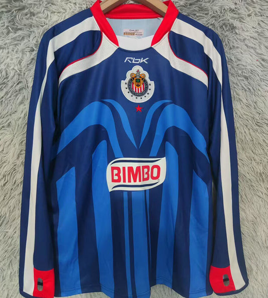 Jersey 2006/2007 Chivas Visitante Manga larga Versión Fan Retro