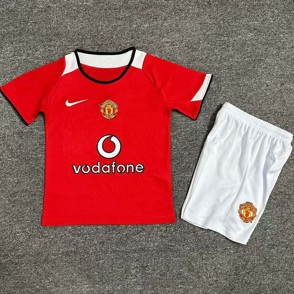 jersey 2004/06 manchester united local manga corta niño retro