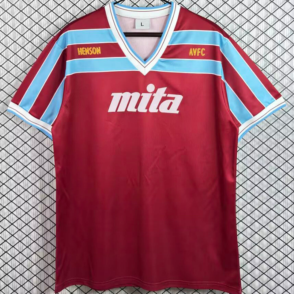 jersey 1985/1987 aston villa local manga corta versión fan retro