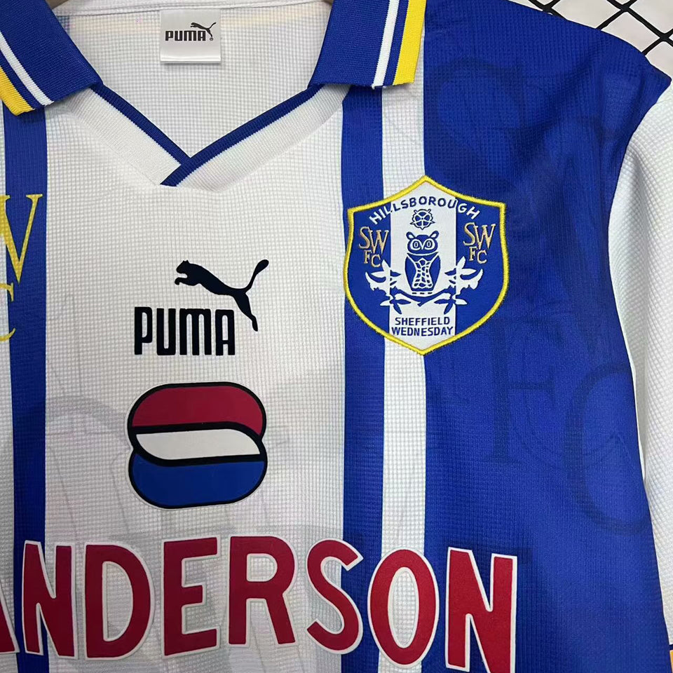 jersey 1997 sheffield wednesday local manga corta versión fan retro