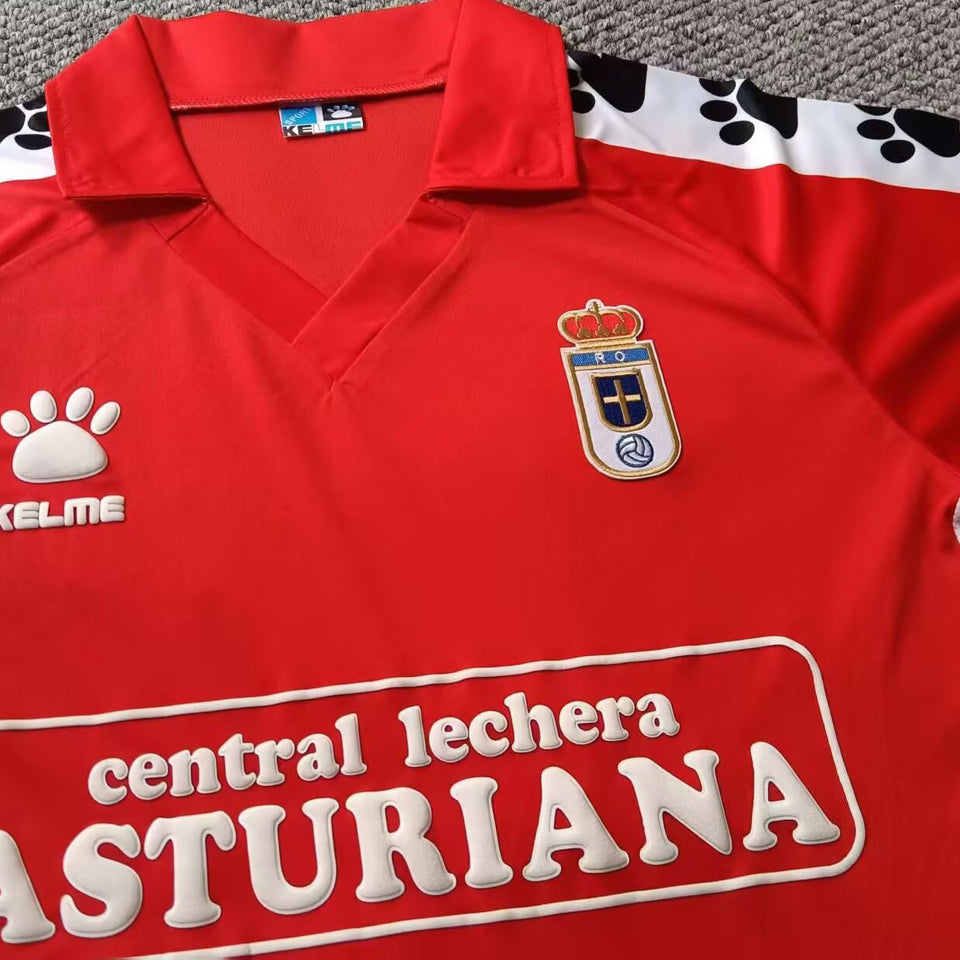 jersey 1990/91 real oviedo visitante manga corta versión fan retro