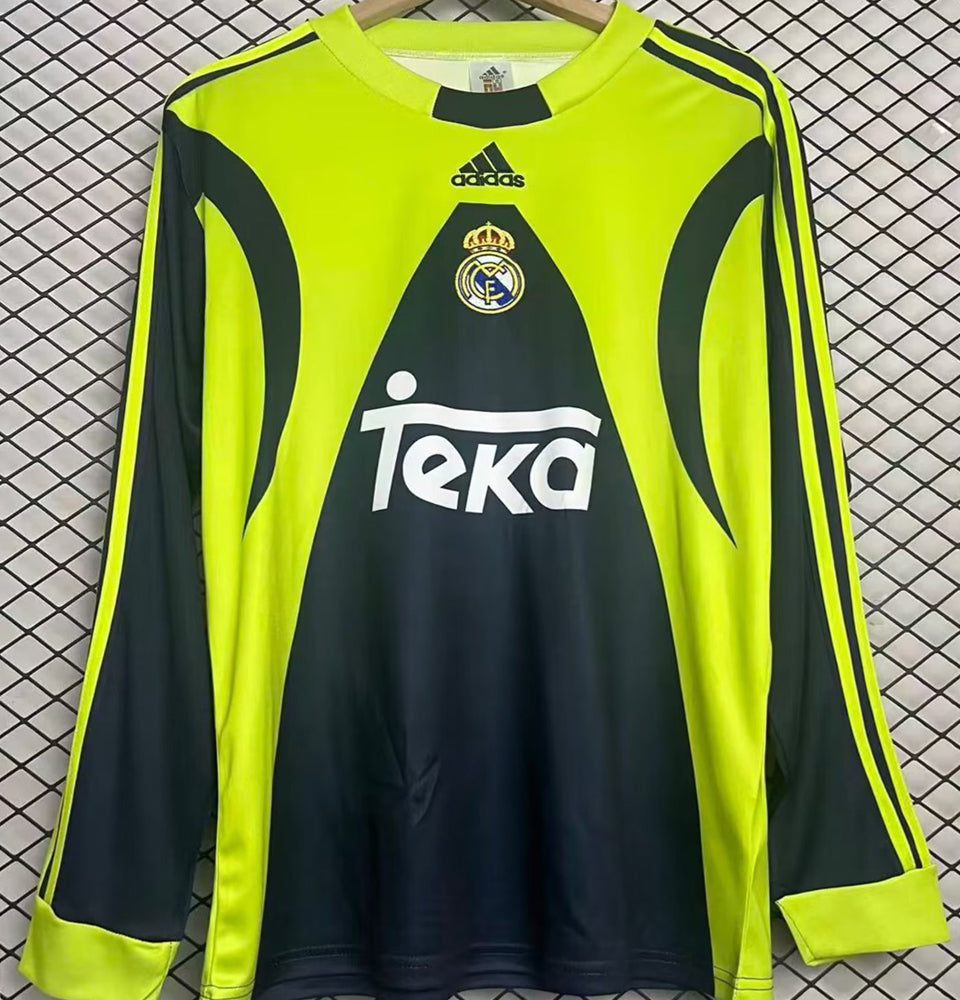 jersey 1999/2000 real madrid portero manga larga versión fan retro