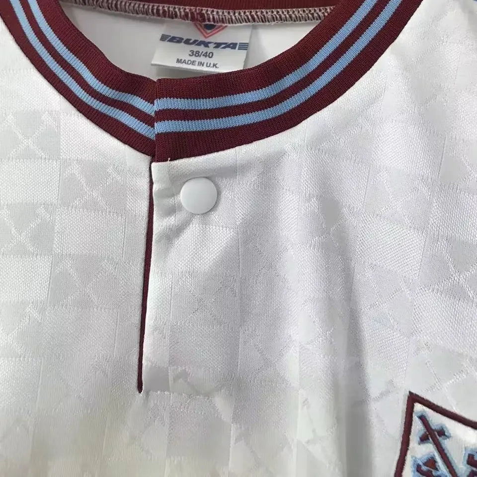 Jersey 1989/90 West Ham Visitante Manga corta Versión Fan Retro