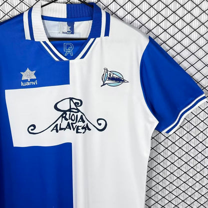 Jersey 2000/2001 Alaves Local Manga corta Versión Fan Retro