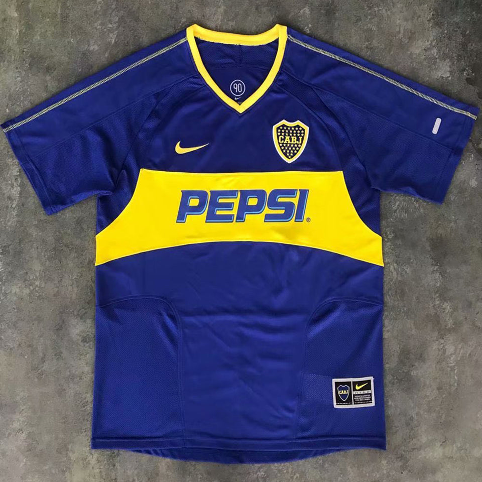 jersey 2003/2004 boca local manga corta versión fan retro