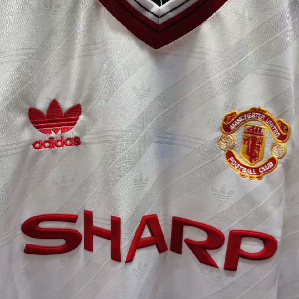 Jersey 1986 Manchester United Visitante Manga larga Versión Fan Retro