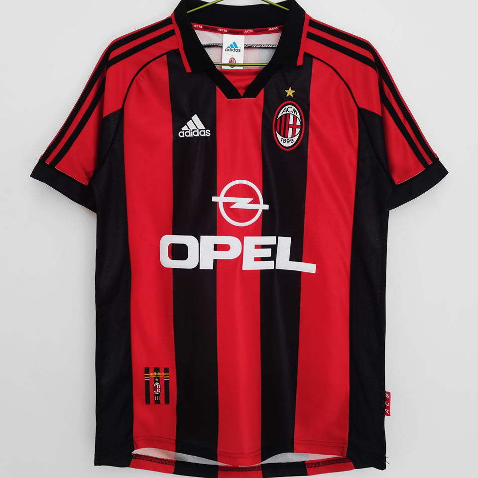 jersey 1998/99 ac milan local manga corta versión fan retro