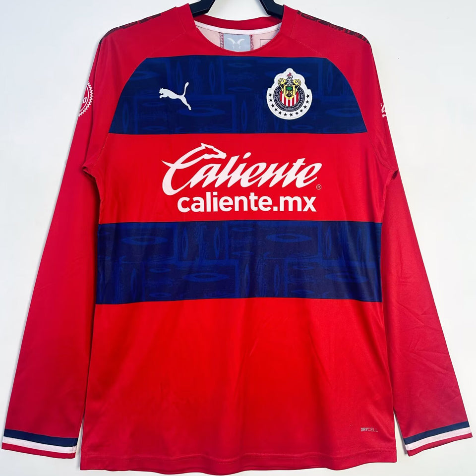 jersey 2019/20 chivas visitante manga larga versión fan retro