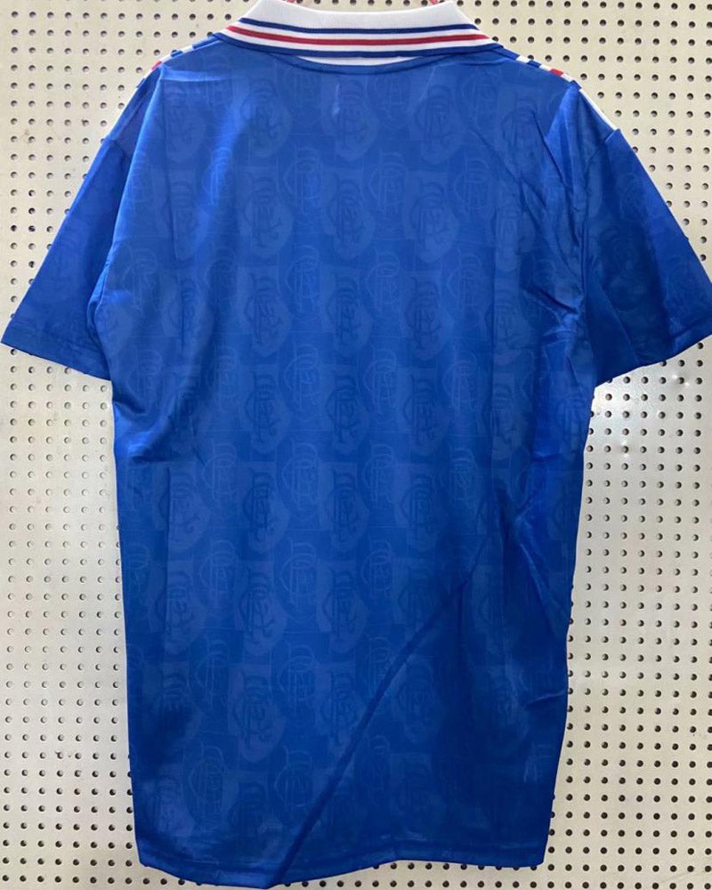 jersey 1996 rangers local manga corta versión fan retro
