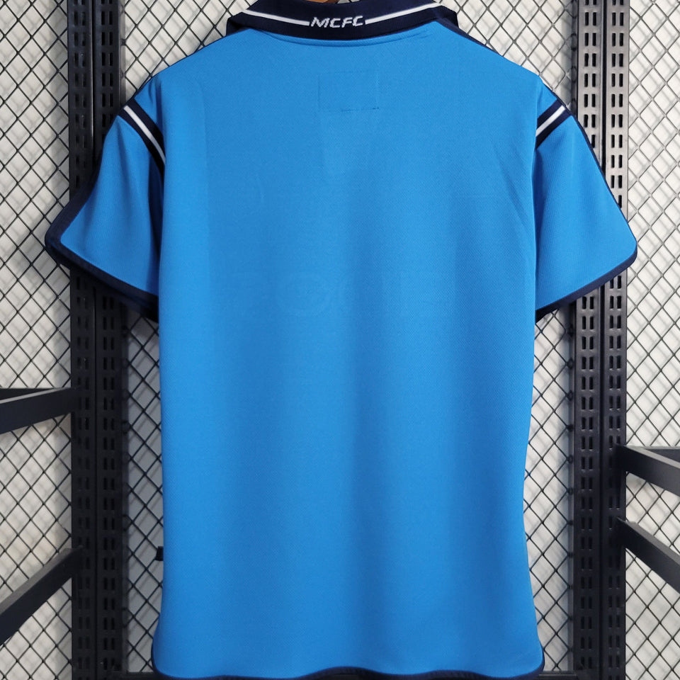 jersey 2001/02 manchester city local manga corta versión fan retro