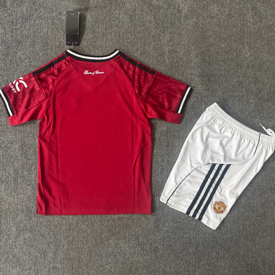 jersey 2025/26 manchester united local manga corta niño