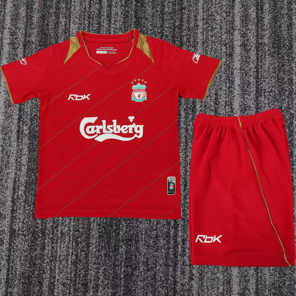 jersey 2005/2006 liverpool local manga corta niño retro