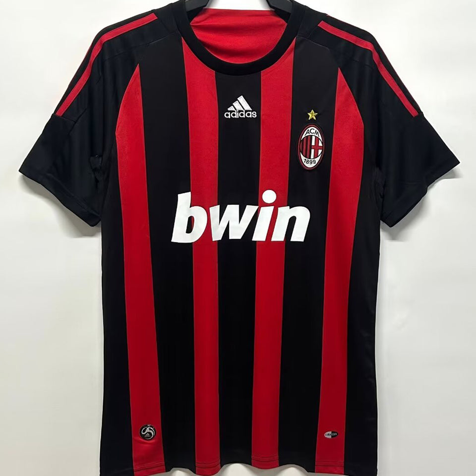 jersey 2008/09 ac milan local manga corta versión fan retro