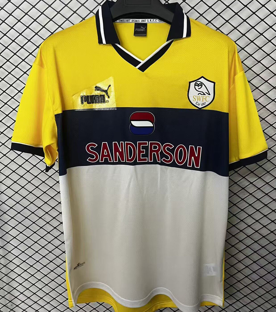 jersey 1999 sheffield wednesday visitante manga corta versión fan retro