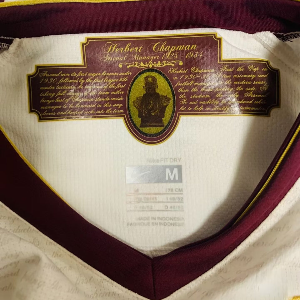 jersey 2007/08 arsenal visitante manga corta versión fan retro